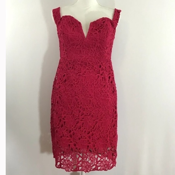 ASTR THE LABEL Off Shoulder Lace Bodycon Dress LRG - Picture 3 of 8